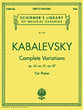 Complete Variations, Opp. 40, 51, 87 piano sheet music cover